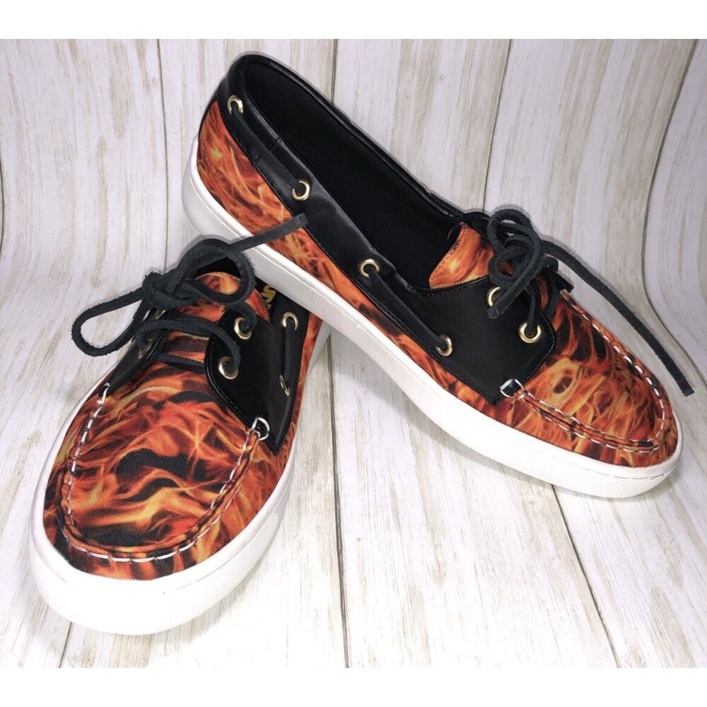 Loudmouth After PGA Golf Shoes Sailor Flames Boat Lace Up Mens 12 Fast Ship NEW - Picture 7 of 12